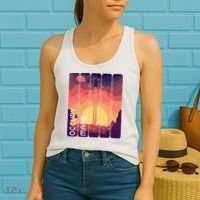 Occupy Mars Elon Musk Spacex Space Landscape Astronaut Planets Stars Women's Tank Top thumb 2
