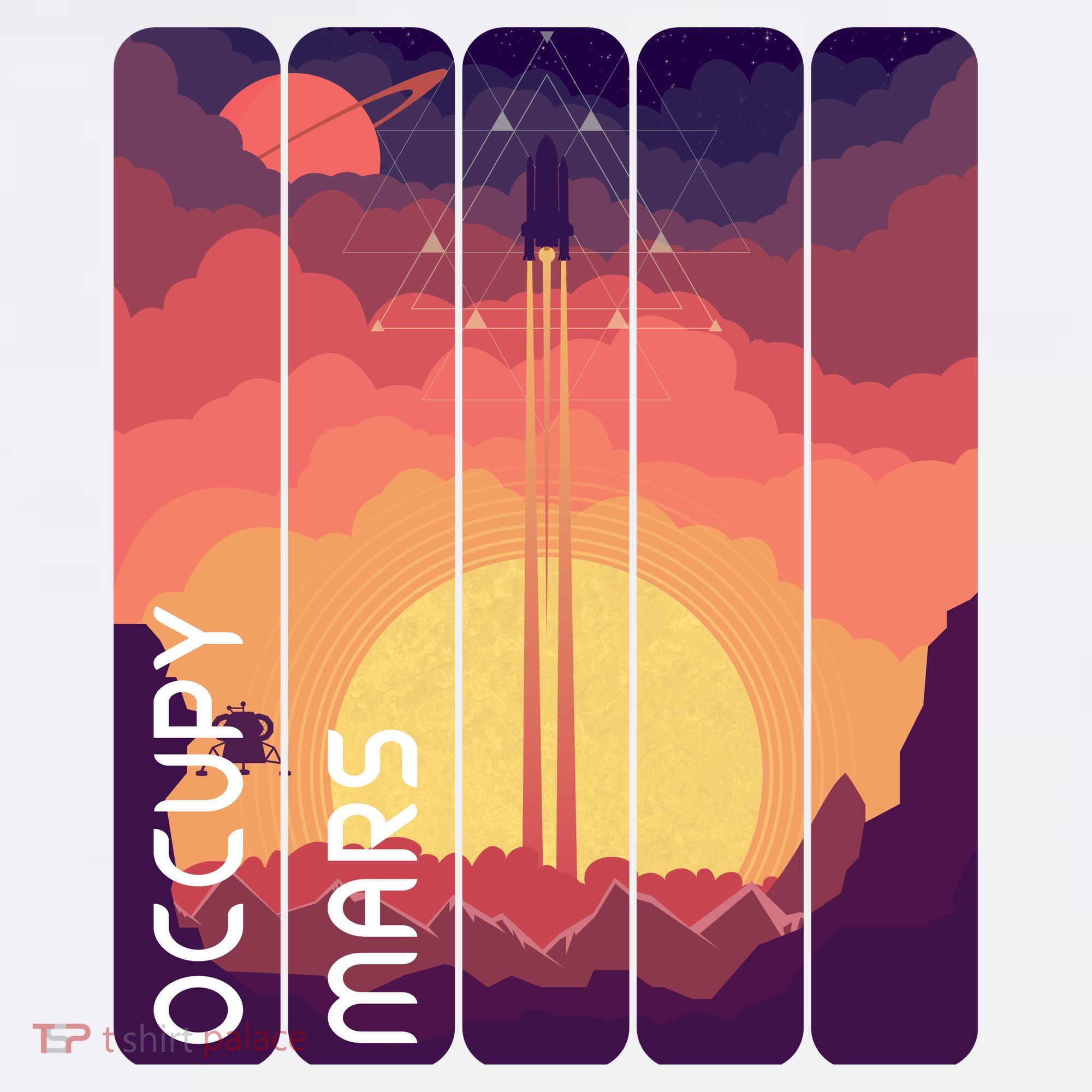 Occupy Mars Elon Musk Spacex Space Landscape Astronaut Planets Stars Women's Tank Top