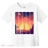 Occupy Mars Elon Musk Spacex Space Landscape Astronaut Planets Stars Toddler T-Shirt thumb 0