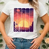 Occupy Mars Elon Musk Spacex Space Landscape Astronaut Planets Stars Women's T-Shirt thumb 2