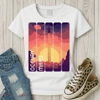 Occupy Mars Elon Musk Spacex Space Landscape Astronaut Planets Stars Women's T-Shirt thumb 3