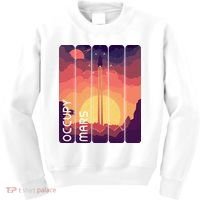 Occupy Mars Elon Musk Spacex Space Landscape Astronaut Planets Stars Kids Sweatshirt thumb 0