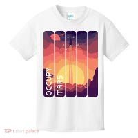 Occupy Mars Elon Musk Spacex Space Landscape Astronaut Planets Stars Kids T-Shirt thumb 0
