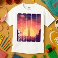 Occupy Mars Elon Musk Spacex Space Landscape Astronaut Planets Stars Kids T-Shirt thumb 3