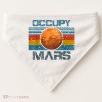 Occupy Mars Elon Musk SpaceX Project Gift Ideas Occupy Mars Trending USA-Made Doggie Bandana thumb 0