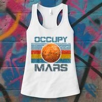 Occupy Mars Elon Musk SpaceX Project Gift Ideas Occupy Mars Trending Women's Tank Top thumb 3
