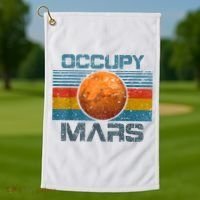 Occupy Mars Elon Musk SpaceX Project Gift Ideas Occupy Mars Trending Golf Towel thumb 1