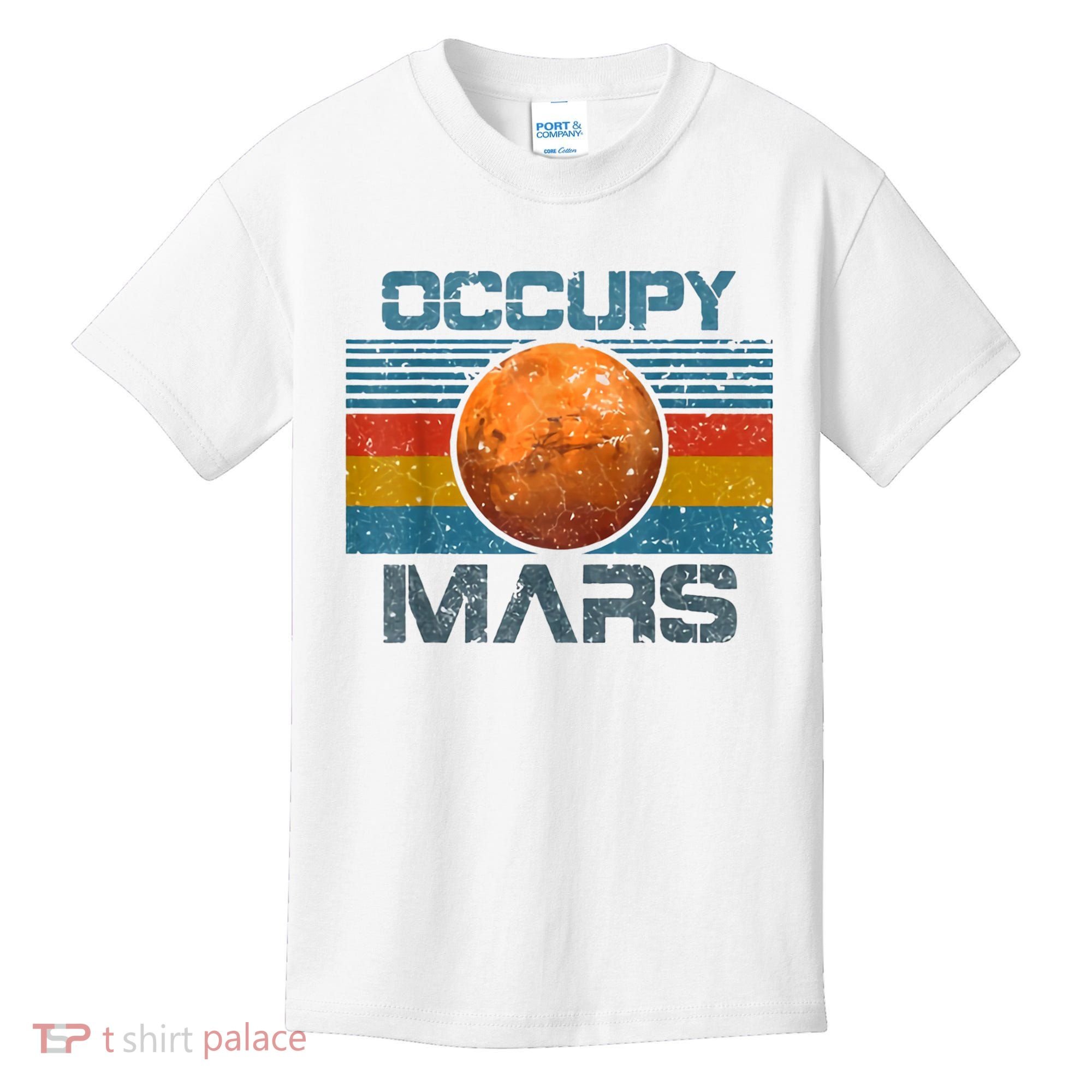 Occupy Mars Elon Musk SpaceX Project Gift Ideas Occupy Mars Trending Kids T-Shirt