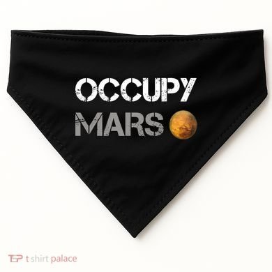 Occupy Mars Elon Musk SpaceX Project Gift Ideas Occupy Mars Trending USA-Made Doggie Bandana