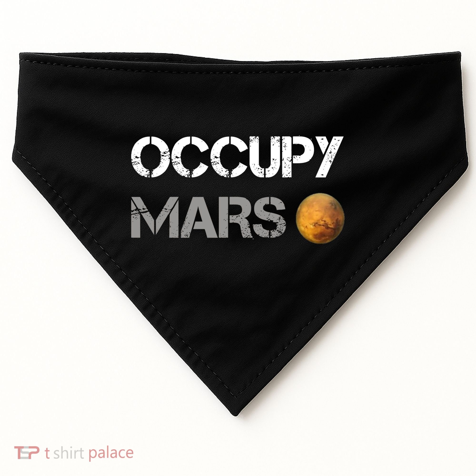 Occupy Mars Elon Musk SpaceX Project Gift Ideas Occupy Mars Trending USA-Made Doggie Bandana
