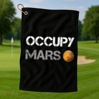 Occupy Mars Elon Musk SpaceX Project Gift Ideas Occupy Mars Trending Golf Towel thumb 1