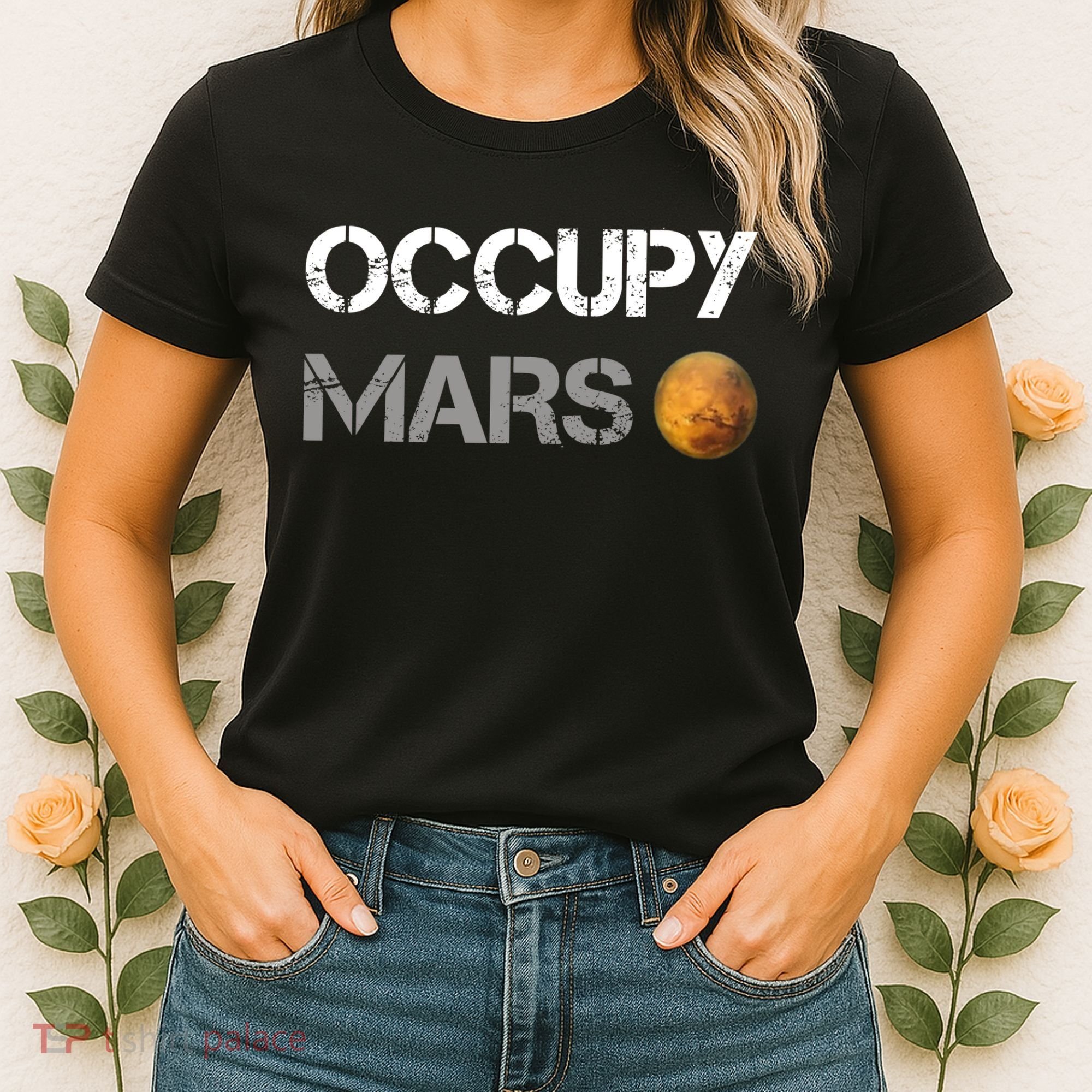 Occupy Mars Elon Musk SpaceX Project Gift Ideas Occupy Mars Trending Women's T-Shirt