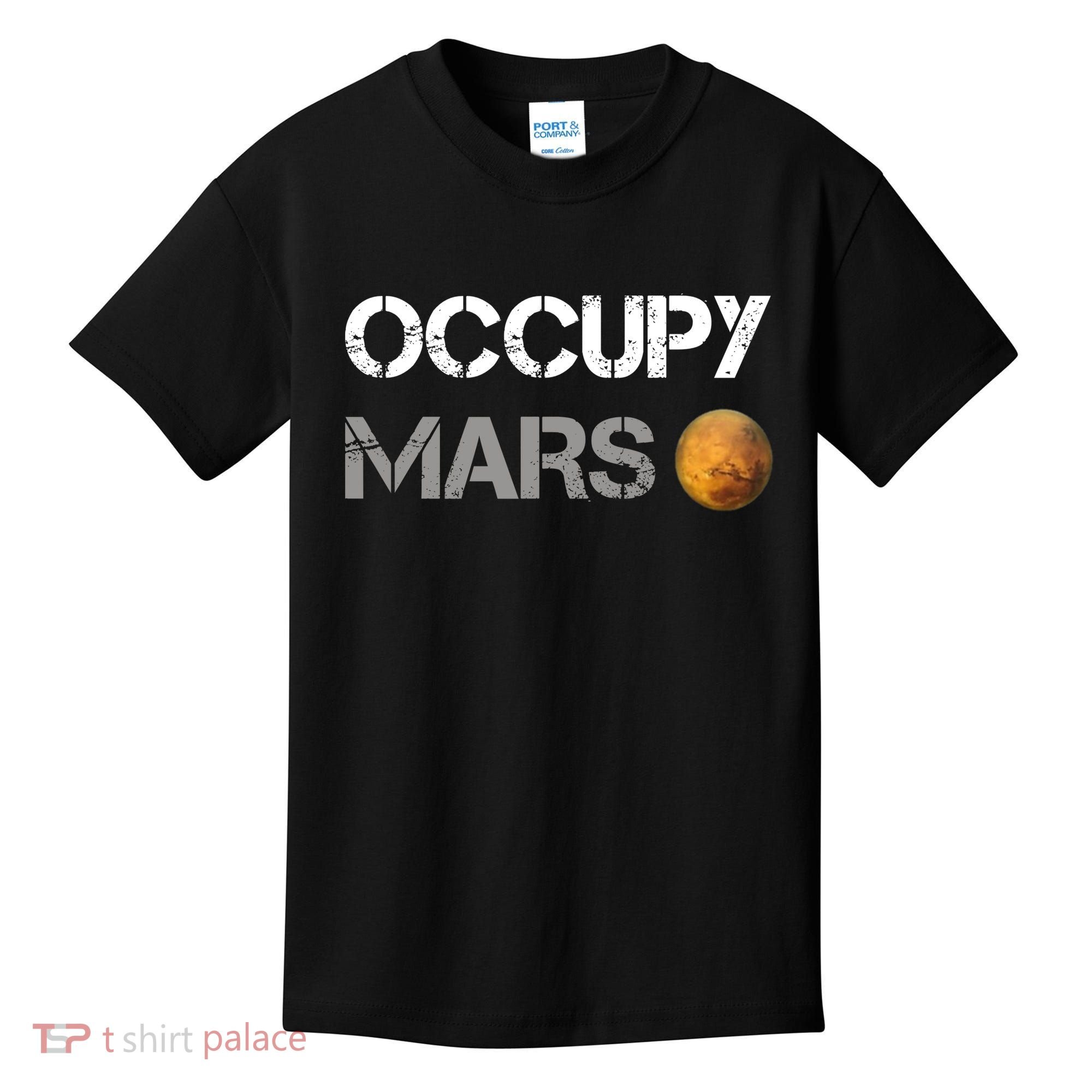 Occupy Mars Elon Musk SpaceX Project Gift Ideas Occupy Mars Trending Kids T-Shirt