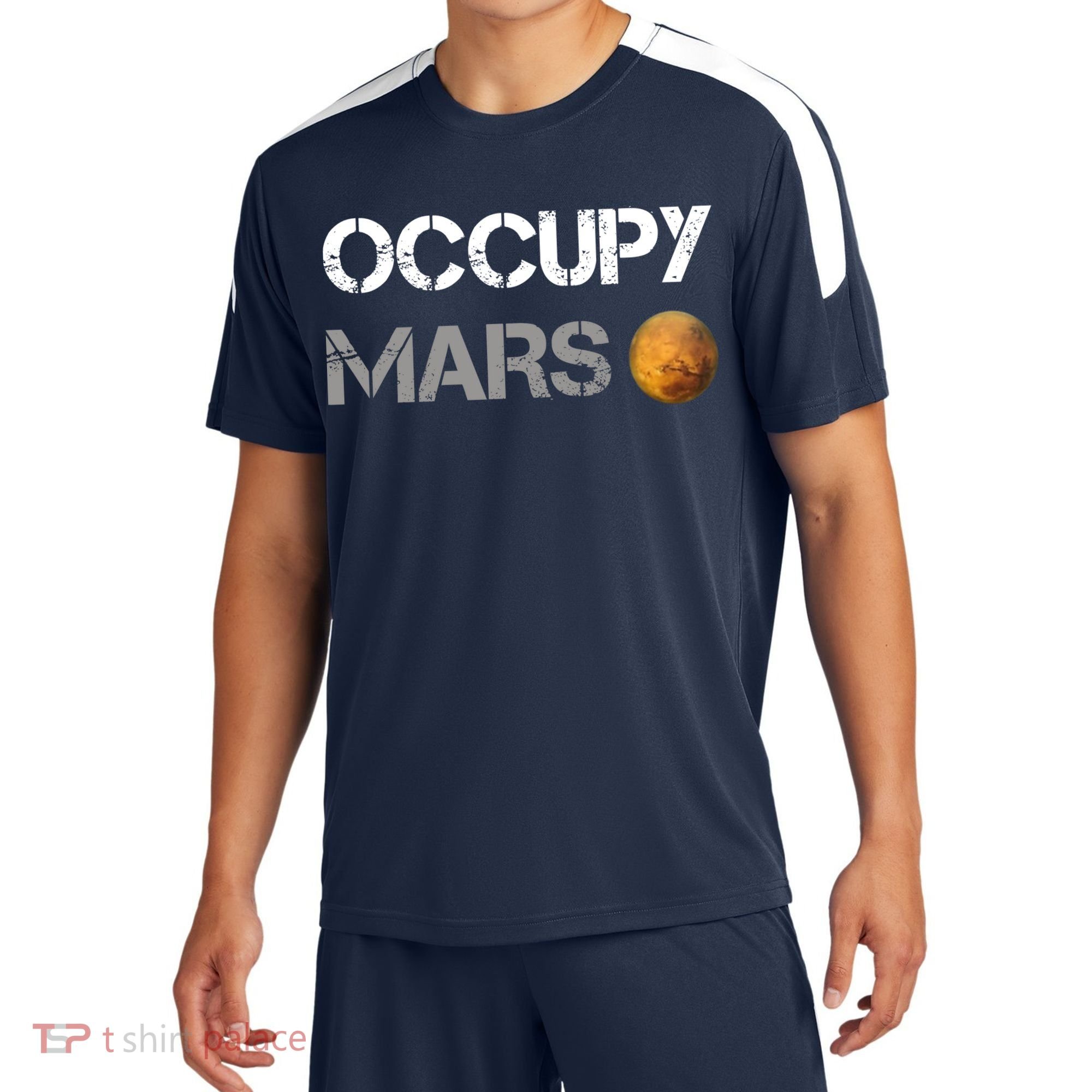 Occupy Mars Elon Musk SpaceX Project Gift Ideas Occupy Mars Trending Sport-Tek Competitor United Soccer Jersey
