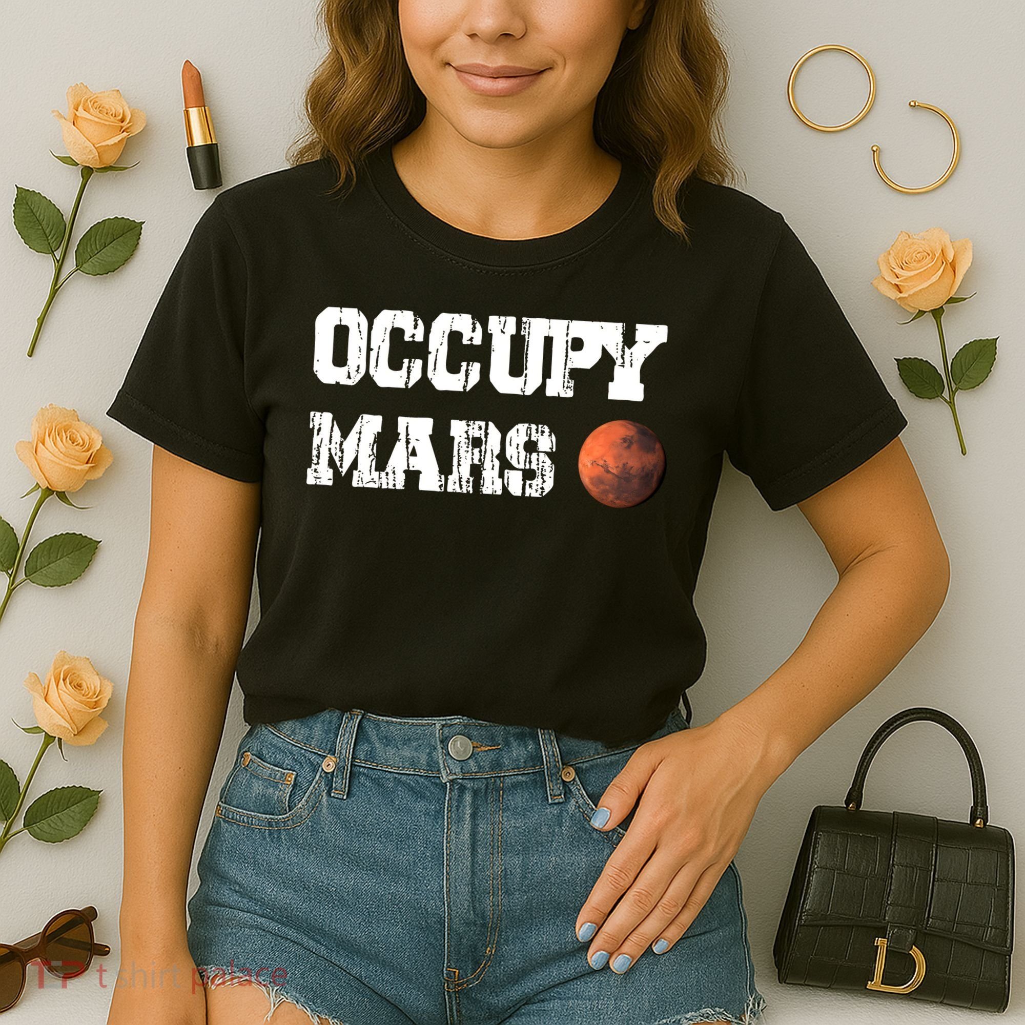 Occupy Mars Elon Musk SpaceX Project Gift Ideas Occupy Mars Trending Comfort Colors Boxy T-Shirt