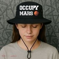 Occupy Mars Elon Musk SpaceX Project Gift Ideas Occupy Mars Trending Bucket Hat thumb 3
