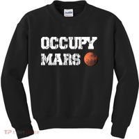 Occupy Mars Elon Musk SpaceX Project Gift Ideas Occupy Mars Trending Kids Sweatshirt thumb 0