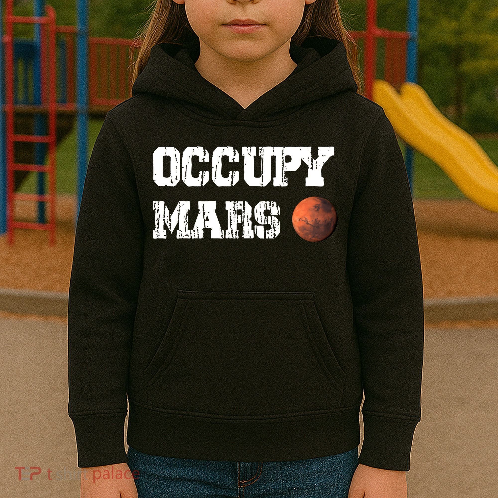 Occupy Mars Elon Musk SpaceX Project Gift Ideas Occupy Mars Trending Kids Hoodie