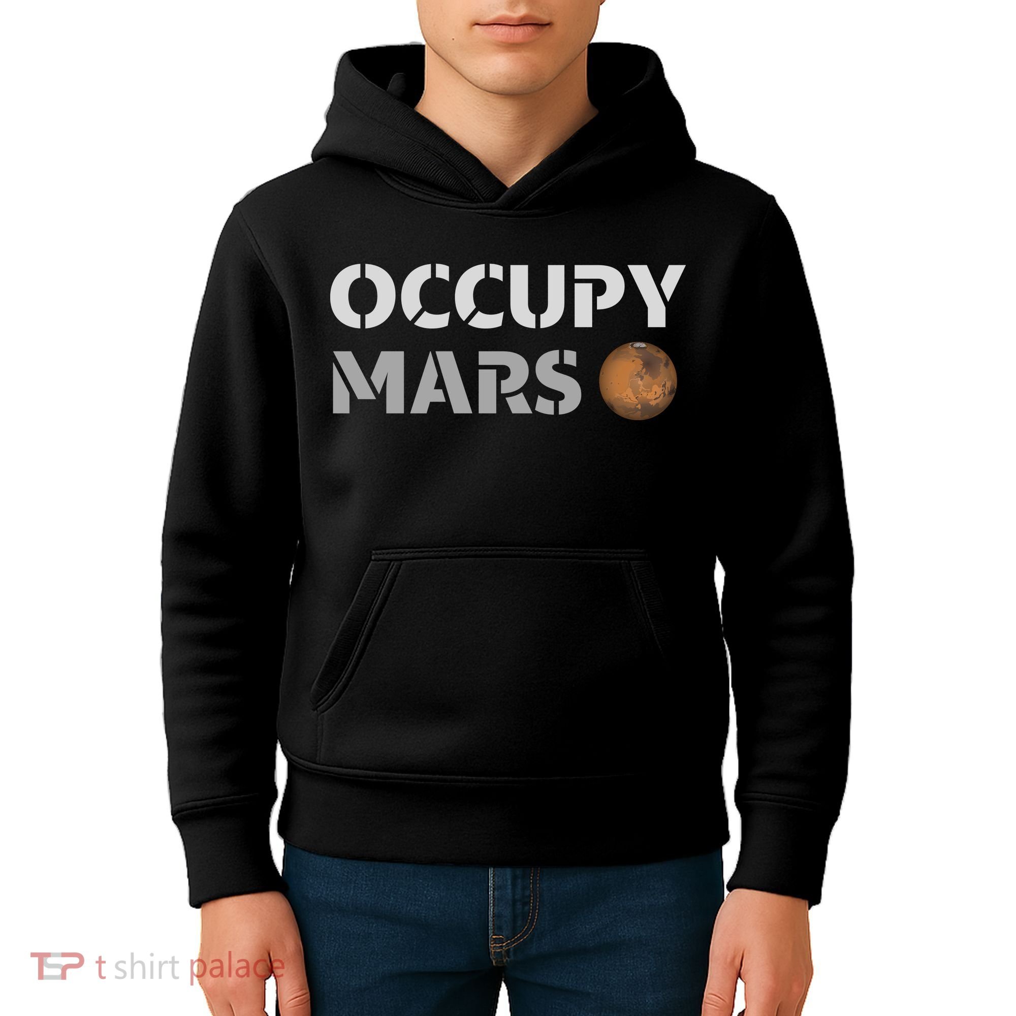Occupy Mars Funny Occupy Mars Kids Hoodie