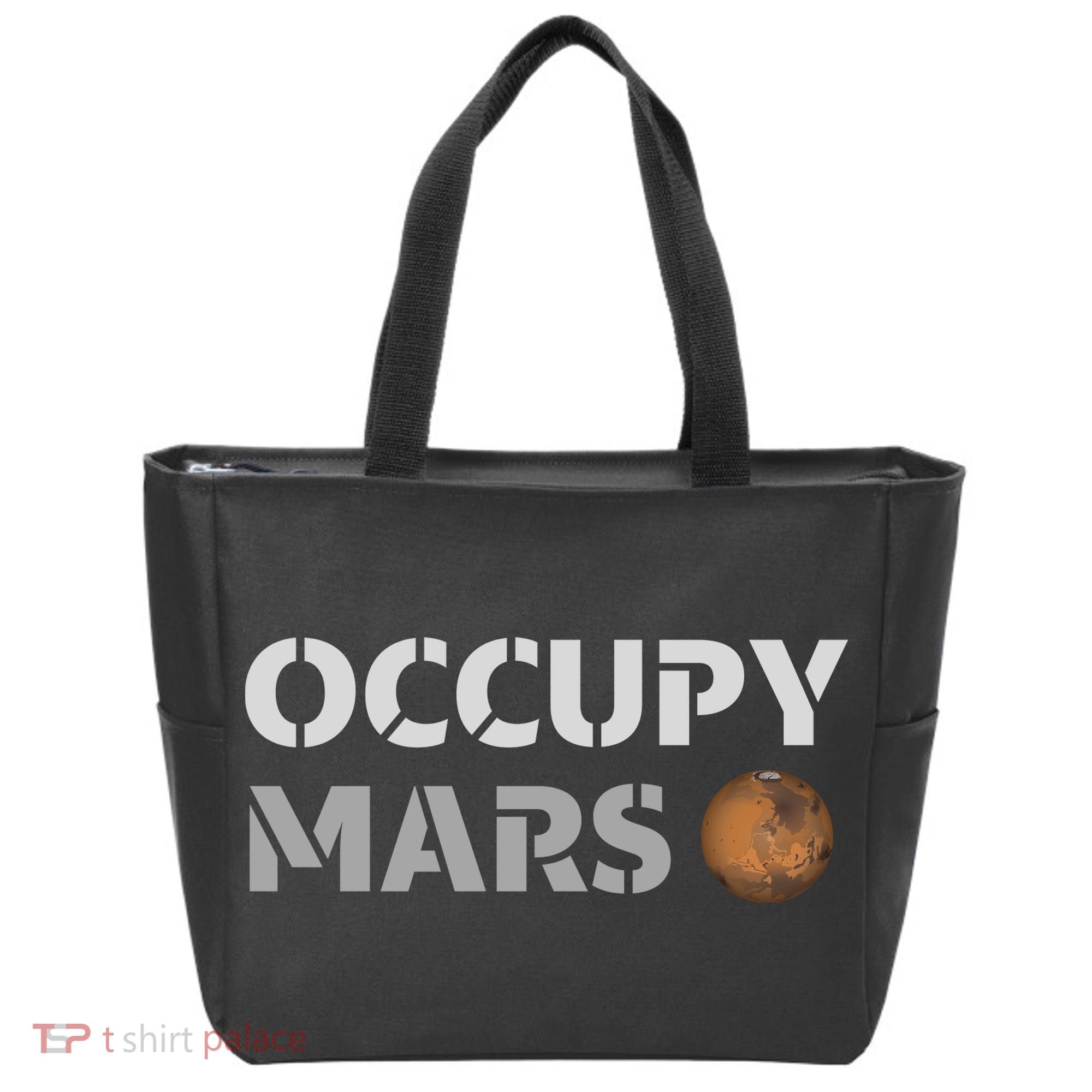 Occupy Mars Funny Occupy Mars Tote Bag
