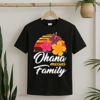 Ohana Means Family Hawaii 70s Retro Vintage Hawaiian Gifts T-Shirt thumb 2