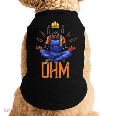 Ohm Meditating Funny Electrician Doggie Tank