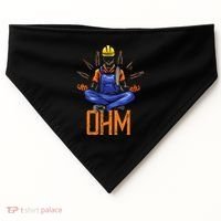Ohm Meditating Funny Electrician USA-Made Doggie Bandana thumb 0
