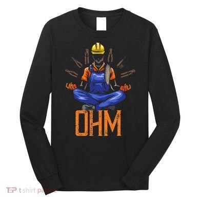 Ohm Meditating Funny Electrician Long Sleeve Shirt