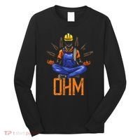 Ohm Meditating Funny Electrician Long Sleeve Shirt thumb 0