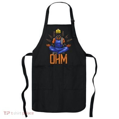 Ohm Meditating Funny Electrician Apron