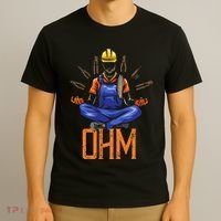 Ohm Meditating Funny Electrician T-Shirt thumb 3