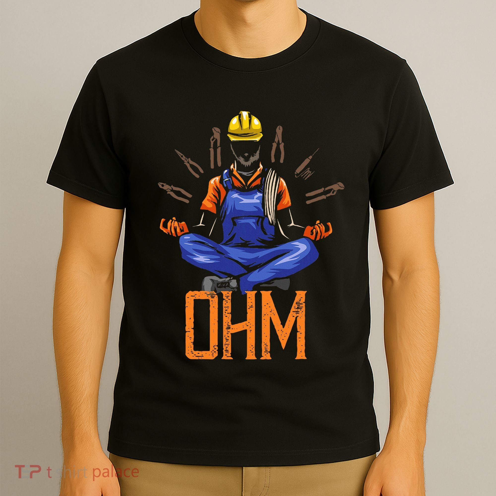 Ohm Meditating Funny Electrician T-Shirt