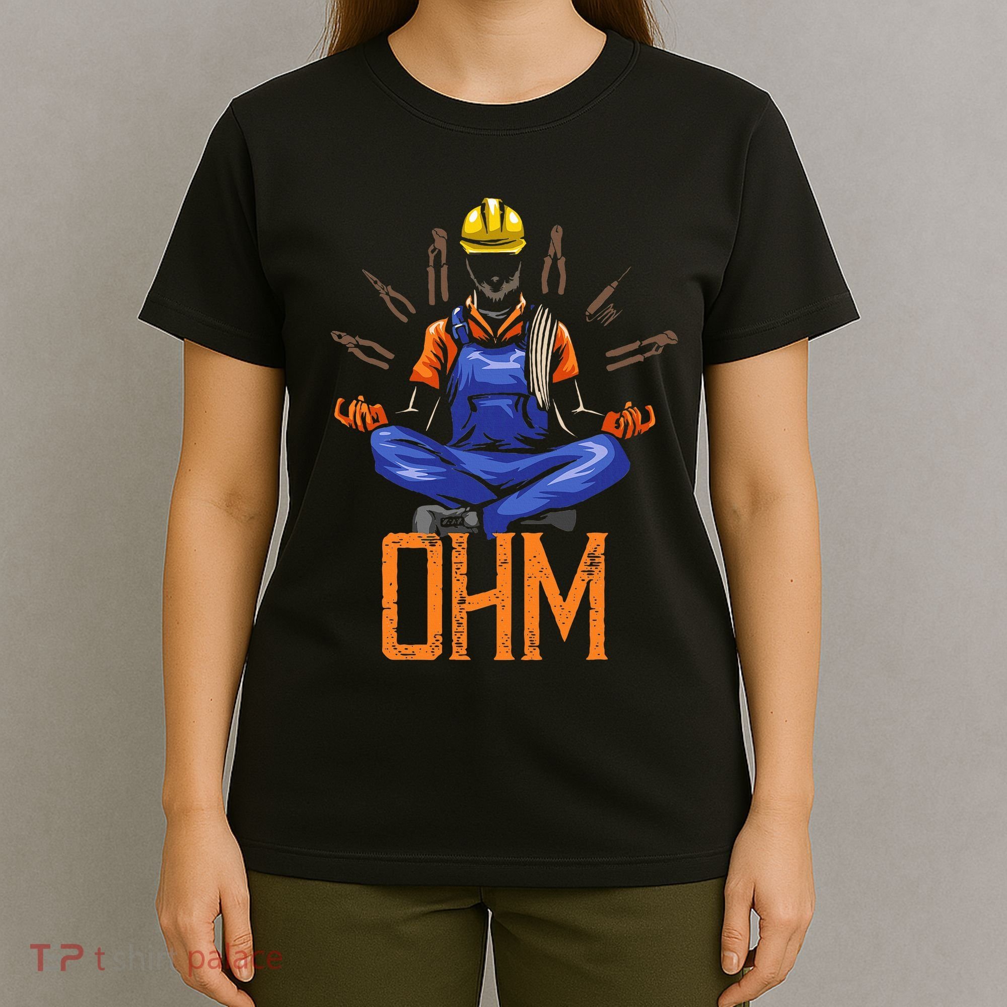 Ohm Meditating Funny Electrician T-Shirt