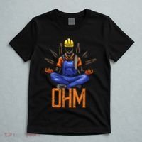 Ohm Meditating Funny Electrician T-Shirt thumb 5
