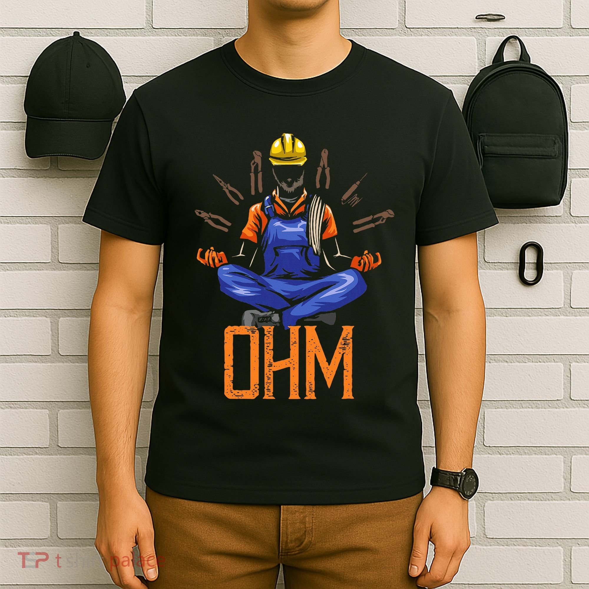 Ohm Meditating Funny Electrician T-Shirt