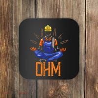 Ohm Meditating Funny Electrician Coaster thumb 0