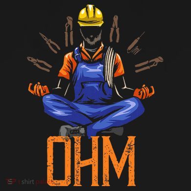 Ohm Meditating Funny Electrician Womens Funnel Neck Pullover Hood