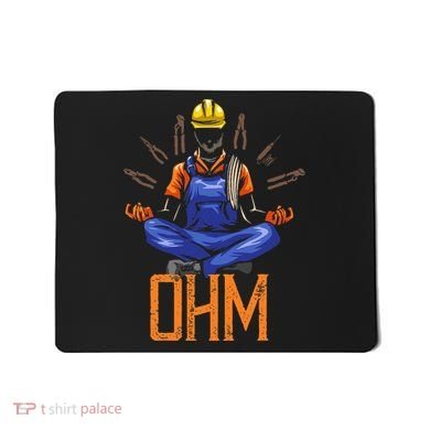 Ohm Meditating Funny Electrician Mousepad