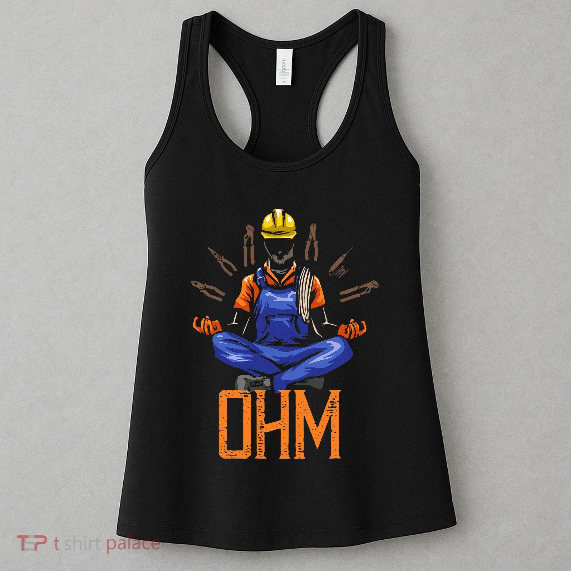 Ohm Meditating Funny Electrician Women's Tank Top