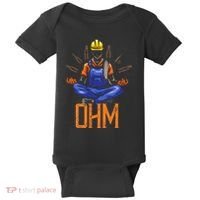 Ohm Meditating Funny Electrician Baby Bodysuit thumb 0