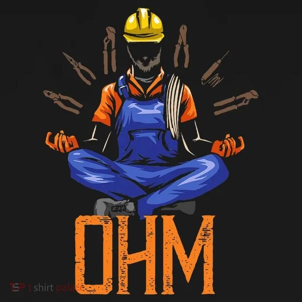 Ohm Meditating Funny Electrician Toddler Hoodie
