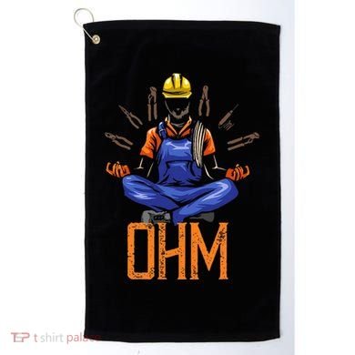 Ohm Meditating Funny Electrician Golf Towel
