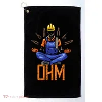 Ohm Meditating Funny Electrician Golf Towel thumb 0