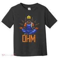 Ohm Meditating Funny Electrician Toddler T-Shirt thumb 0