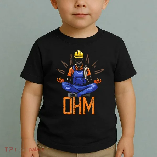 Ohm Meditating Funny Electrician Toddler T-Shirt