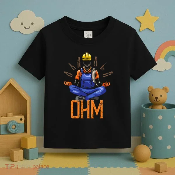 Ohm Meditating Funny Electrician Toddler T-Shirt