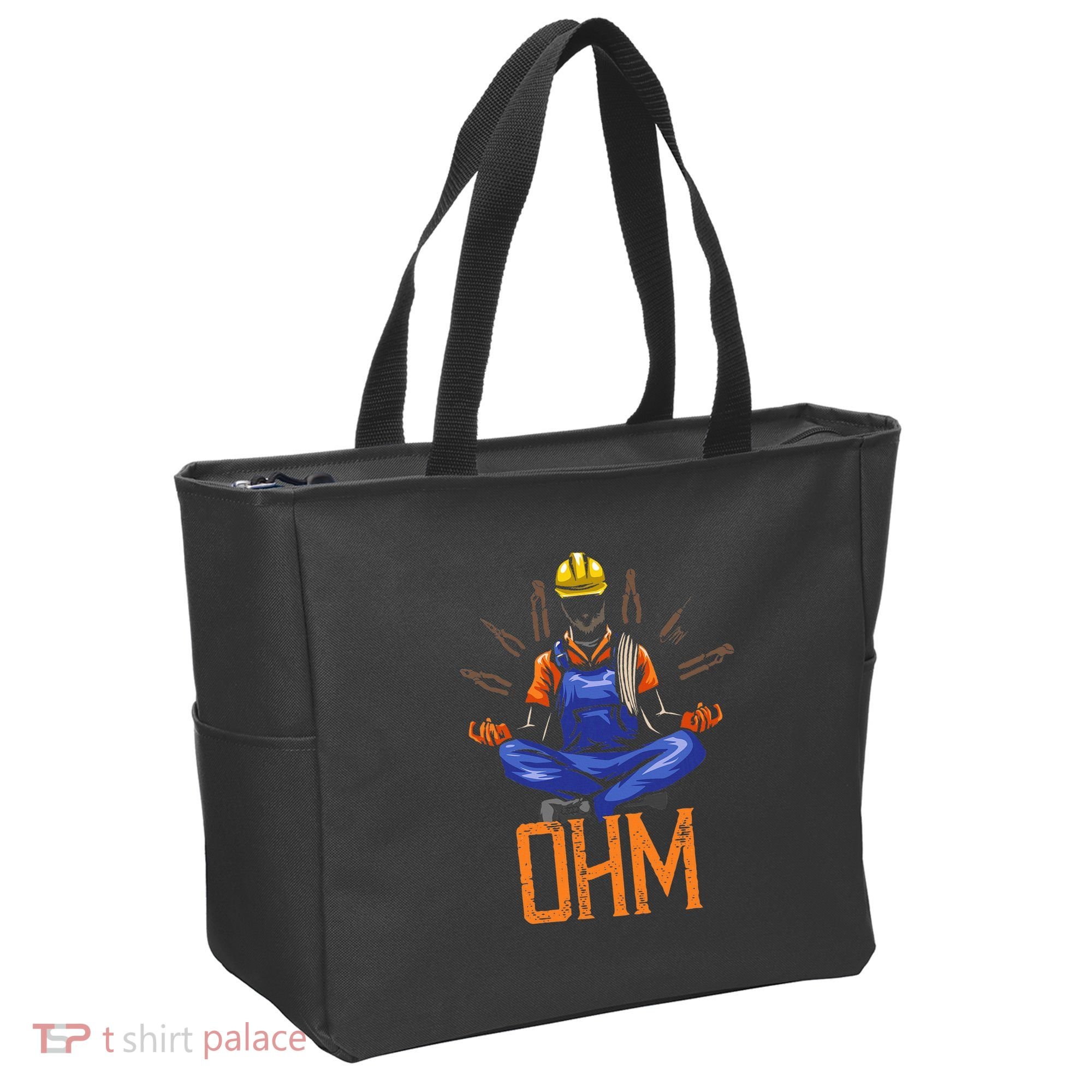 Ohm Meditating Funny Electrician Tote Bag