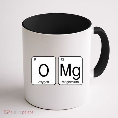 OMG Periodic Table Chemistry Joke Coffee Mug back