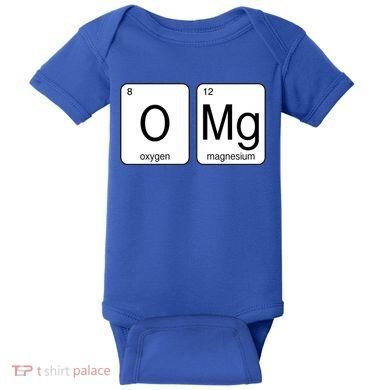 OMG Periodic Table Chemistry Joke Baby Bodysuit