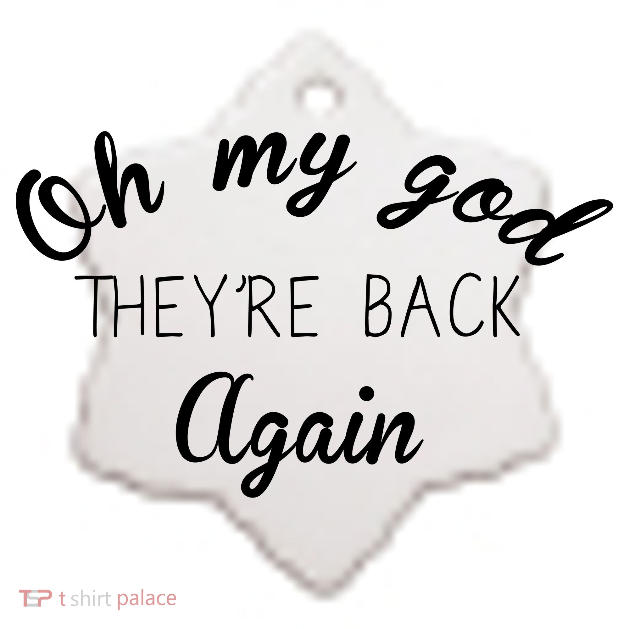 OMG They're Back Again Classic Music Band Ceramic Ornament